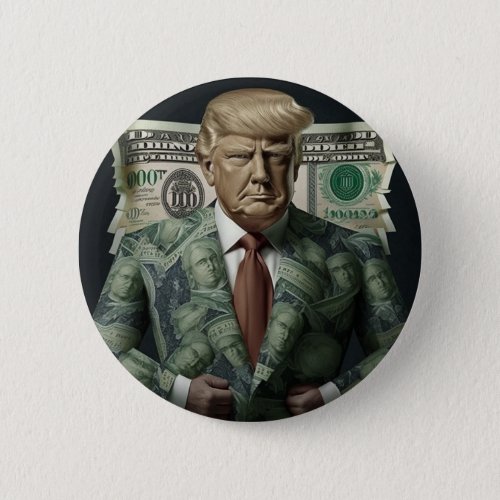 Money Suit Trump A Symbol of Wealth and Power Button