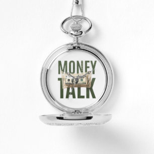 Money Talk Hustle Grunge Cash Graphic Watch