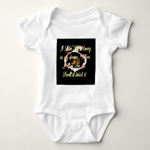 Money talks in my dreams and I love it.png Baby Bodysuit