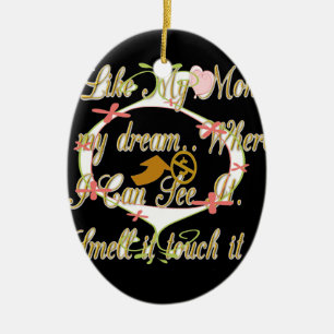 Money talks in my dreams and I love it.png Ceramic Ornament