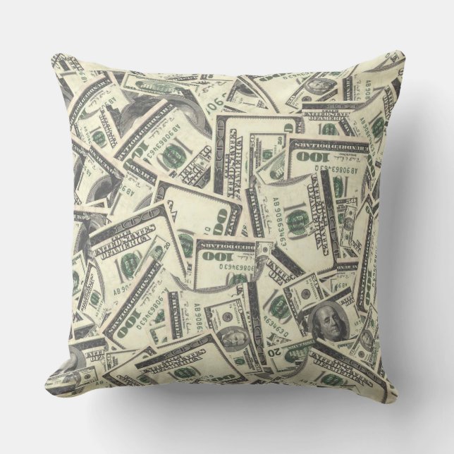 Money Throw Pillow (Front)