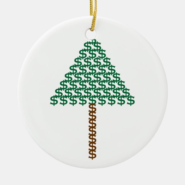 Money Tree Ceramic Ornament (Front)