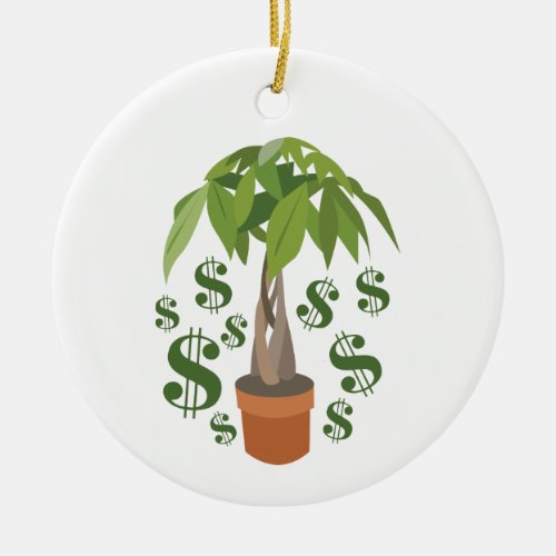 Money Tree Ceramic Ornament