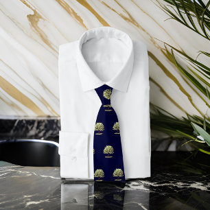 Money Tree Dollar Sign Icon Symbol Black  Neck Tie
