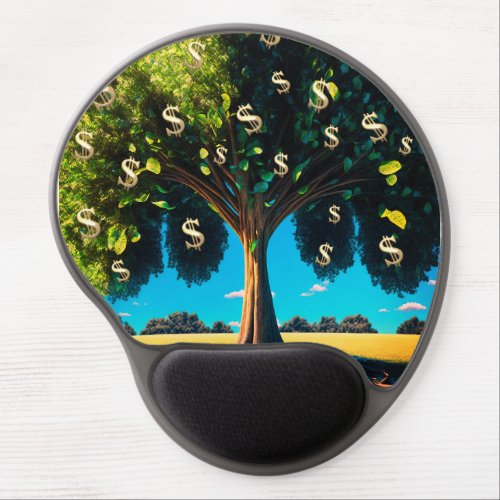 Money Tree Prosperity Wealth Abundance Blessing Gel Mouse Pad