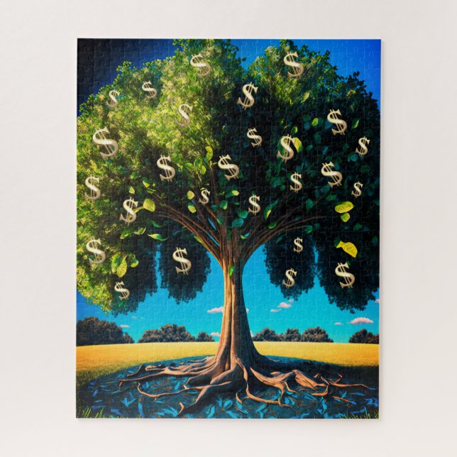 Money Tree Prosperity Wealth Abundance Blessing Jigsaw Puzzle (Vertical)
