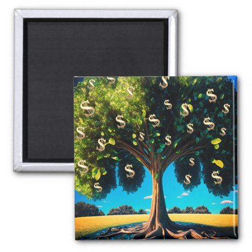 Money Tree Prosperity Wealth Abundance Blessing  Magnet