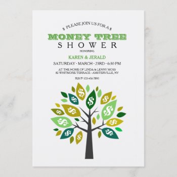 Money Tree Shower Invitation by PixiePrints at Zazzle
