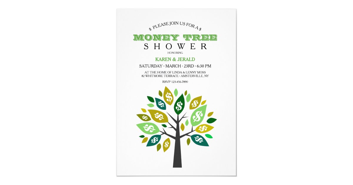 Money Tree Shower Invitation