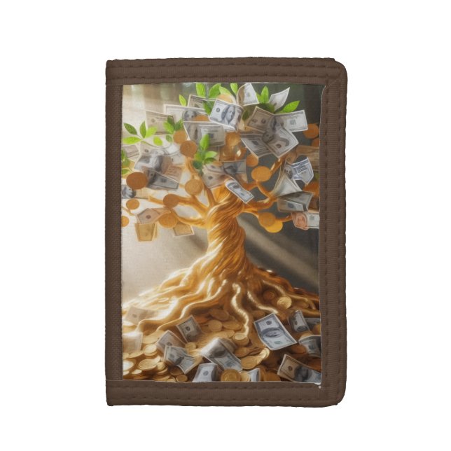 Money Tree  Tri-fold Wallet (Front Vertical)