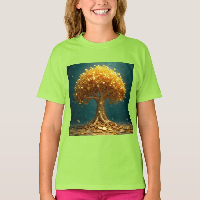 Money tree wall clock T-Shirt (Front)