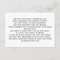 Money Tree/Wishing Well Invitation Insert