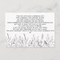 Money Tree/Wishing Well Invitation Insert