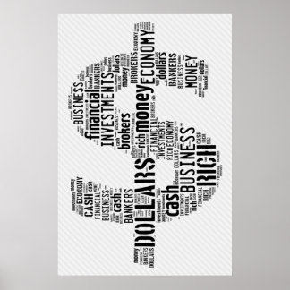 Money Typed Text Symbol | Business Gifts Poster