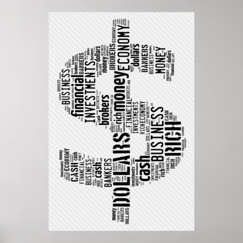 Money Typed Text Symbol  Business Gifts Poster
