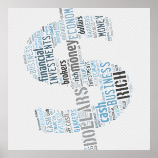 Money Typed Text Symbol | Business Gifts Poster
