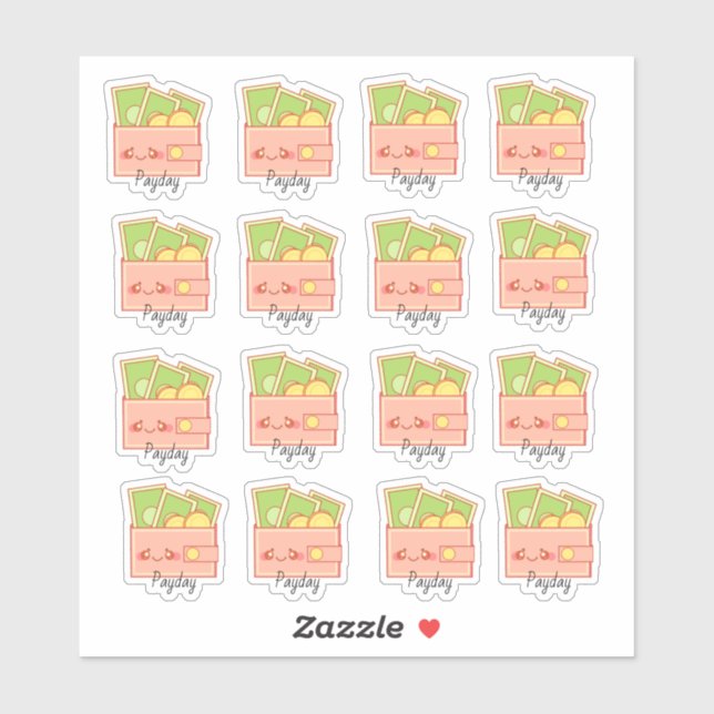 Money Wallet  Sticker (Sheet)