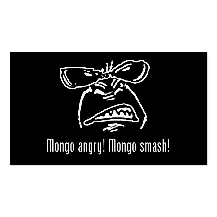 Mongo Angry Mongo Smash Business Card