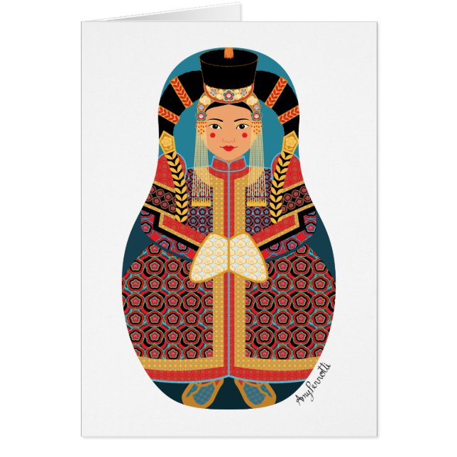 Mongol Matryoshka Card (Front)