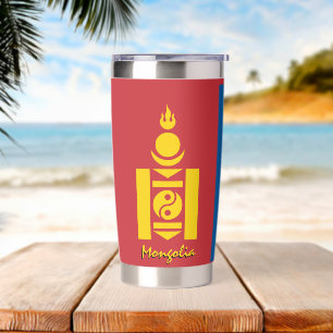 Mongolia bottle, patriotic Mongolian Flag Insulated Tumbler