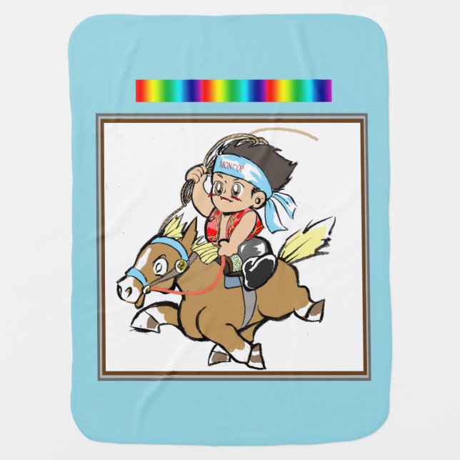 Mongolia-Boy-Baby-blanket Baby Blanket (Front)