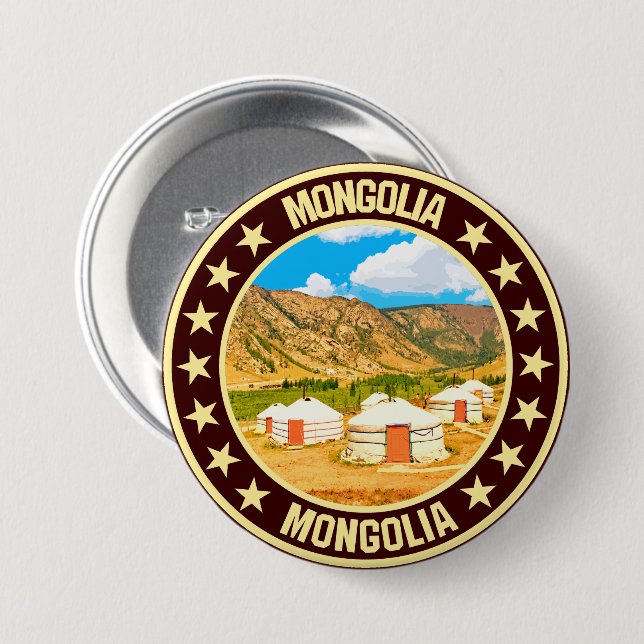 Mongolia                                           button (Front & Back)