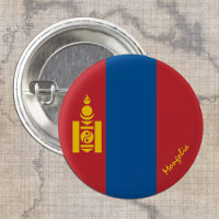 Mongolia button, patriotic Mongolian Flag fashion