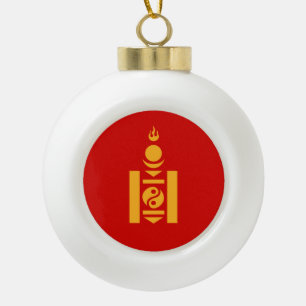 Mongolia Ceramic Ball Christmas Ornament