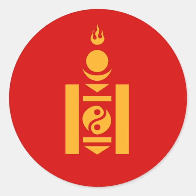 Mongolia Classic Round Sticker (Front)