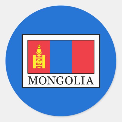 Mongolia Classic Round Sticker