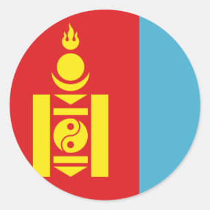 mongolia classic round sticker