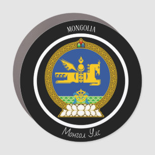 Mongolia Coat of Arms Patriotic Car Magnet
