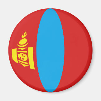 Mongolia Fisheye Flag Magnet