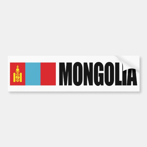 Mongolia Flag Bumper Sticker