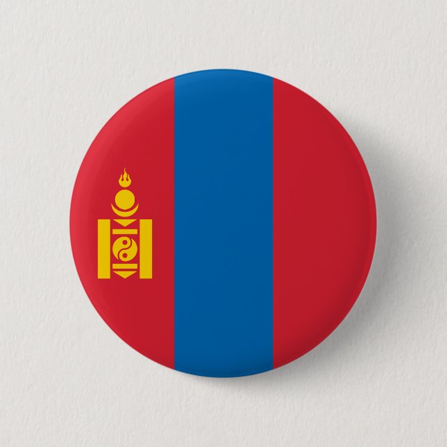 Mongolia Flag Button (Front)
