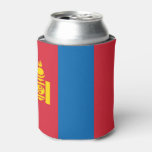 Mongolia flag can cooler