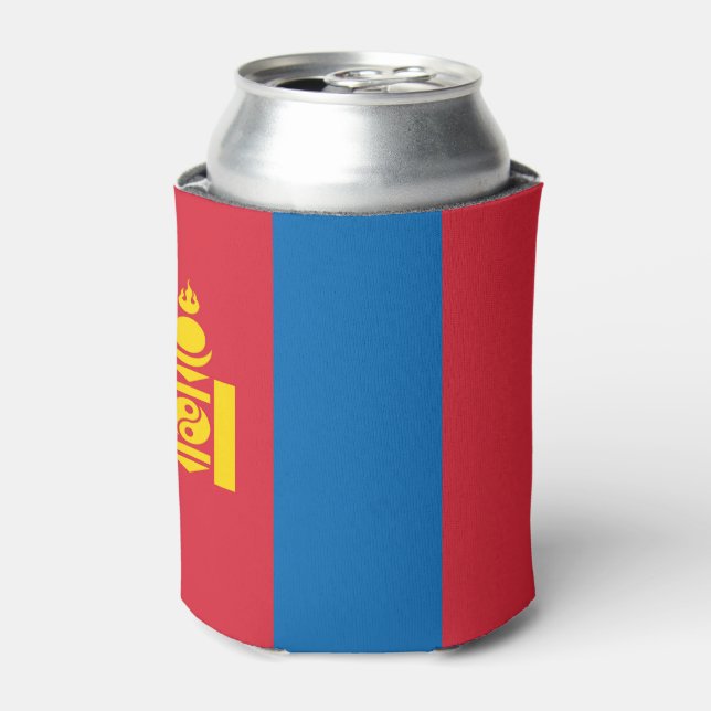Mongolia flag can cooler (Can Front)