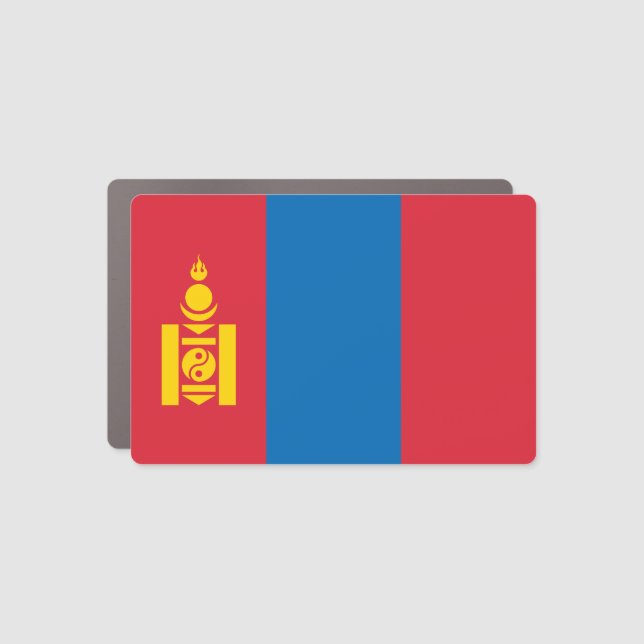 Mongolia Flag Car Magnet (Front)