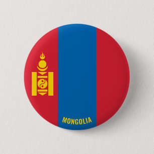 Mongolia Flag Charming Patriotic Button