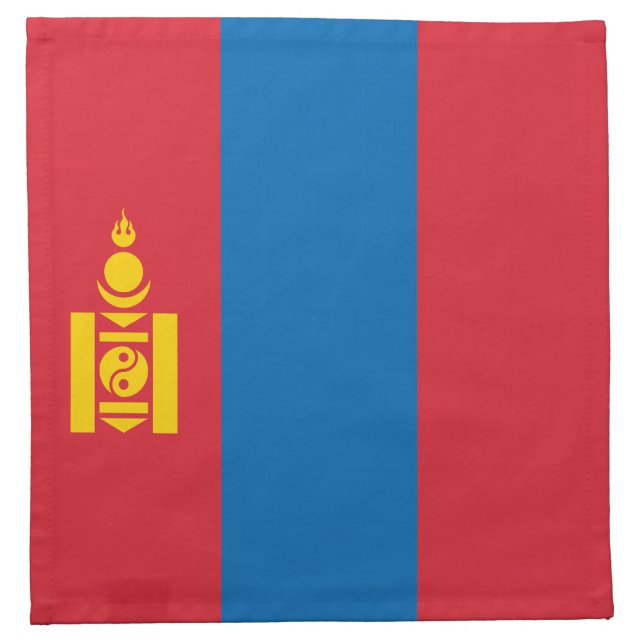 Mongolia Flag Cloth Napkin (Front)