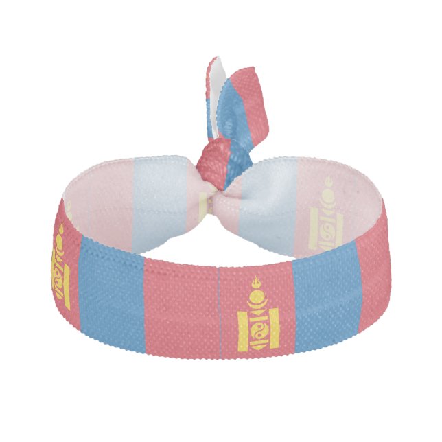 Mongolia Flag Elastic Hair Tie (Front)