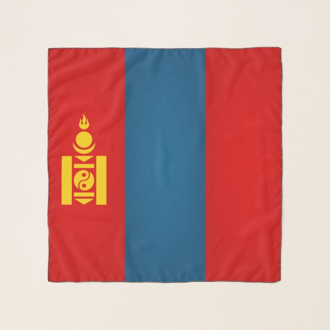 Mongolia Flag Fashion Scarf (Front)