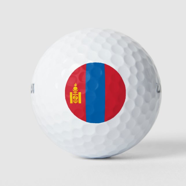 Mongolia Flag Golf Balls (Front)