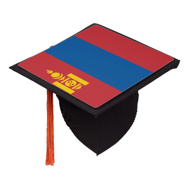 Mongolia Flag Graduation Cap Topper (Angled)