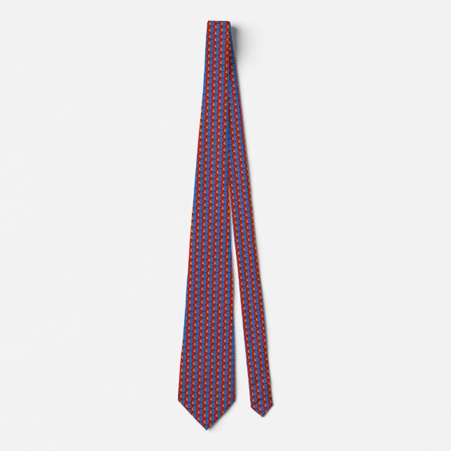 Mongolia Flag Honeycomb Tie (Front)