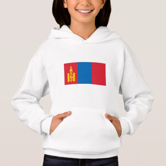 Mongolia Flag Hoodie (Front)