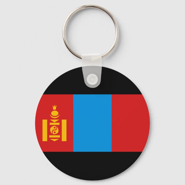 Mongolia Flag Keychain (Front)