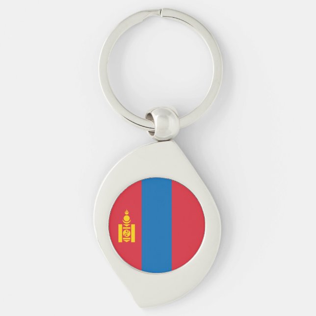 Mongolia Flag Keychain (Front)
