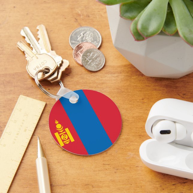 Mongolia flag keychain (Desk)