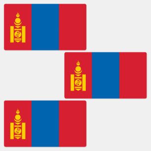 Mongolia Flag Labels